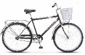 Велосипед городской Stels Navigator 200 C d-26", 19", Темно-серый, Z010 с корзинкой